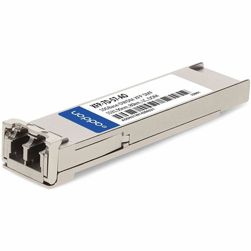 AddOn Rad&reg; XFP-7D-57 Compatible TAA 10GBase-DWDM XFP Transceiver C-Band 100GHz (SMF, 1531.90nm, 80km, LC, DOM) - XFP-7D-57-AO