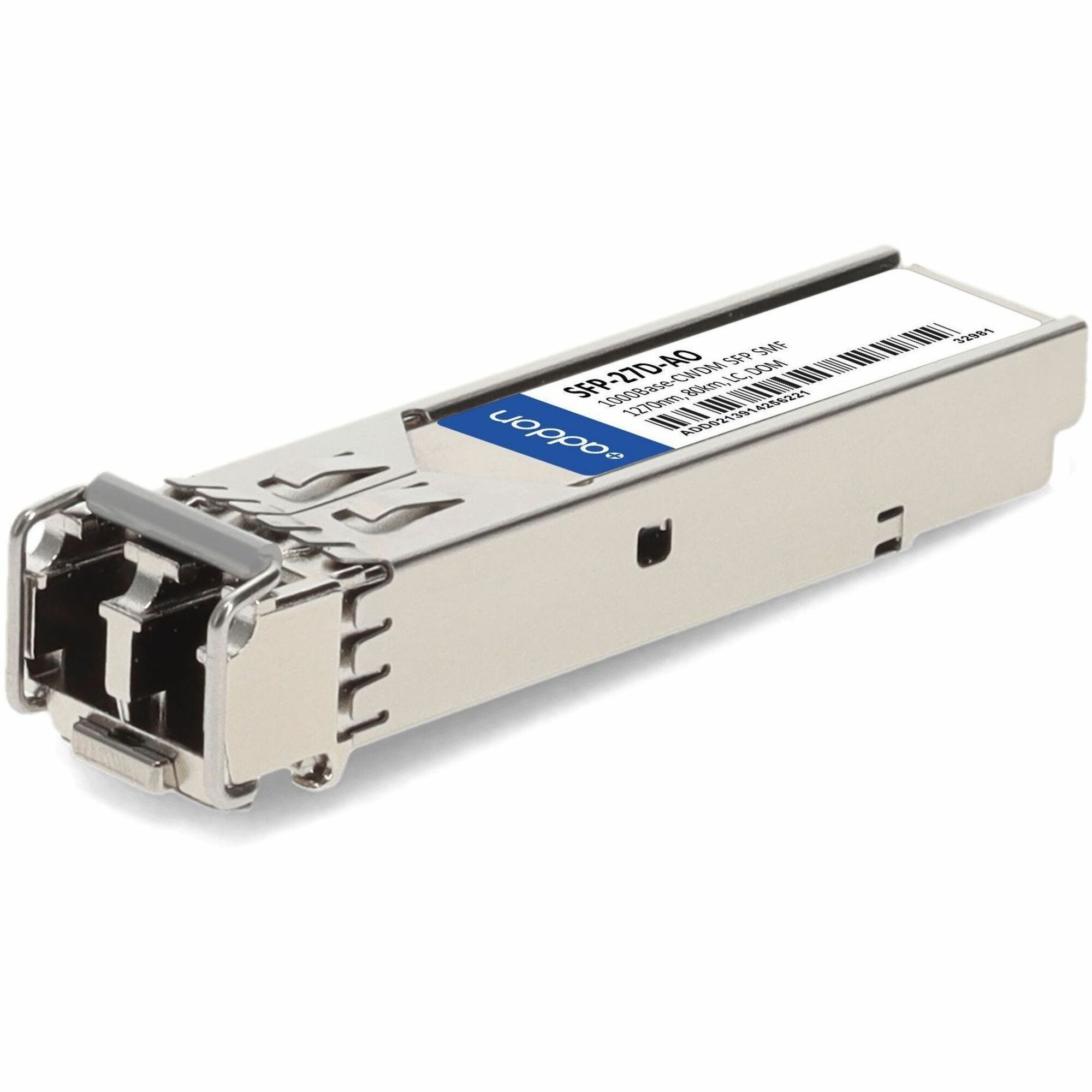 AddOn Rad&reg; SFP-27D Compatible TAA 1000Base-CWDM SFP Transceiver (SMF, 1270nm, 80km, LC, DOM) - SFP-27D-AO