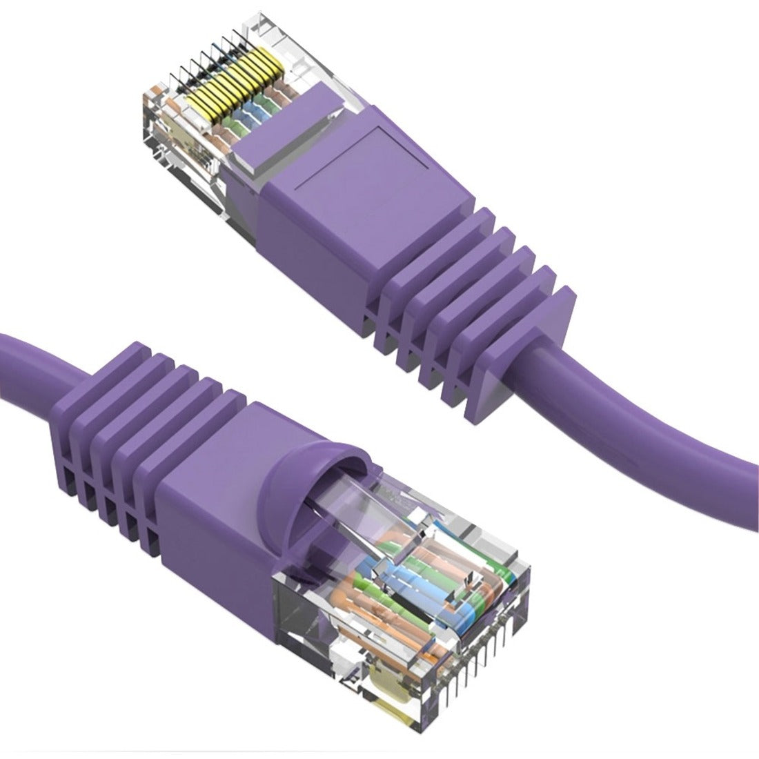 Axiom 12FT CAT6 UTP 550mhz Patch Cable Snagless Molded Boot (Purple) - C6MB-P12-AX