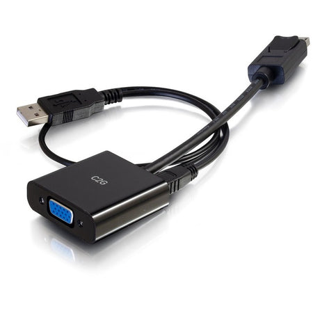 C2G DisplayPort to VGA Adapter with 3.5mm Audio - Active Adapter Converter - M/F - 54682