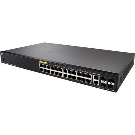 Cisco SF350-24P 24-Port 10 100 POE Managed Switch - SF350-24P-K9-NA-RF