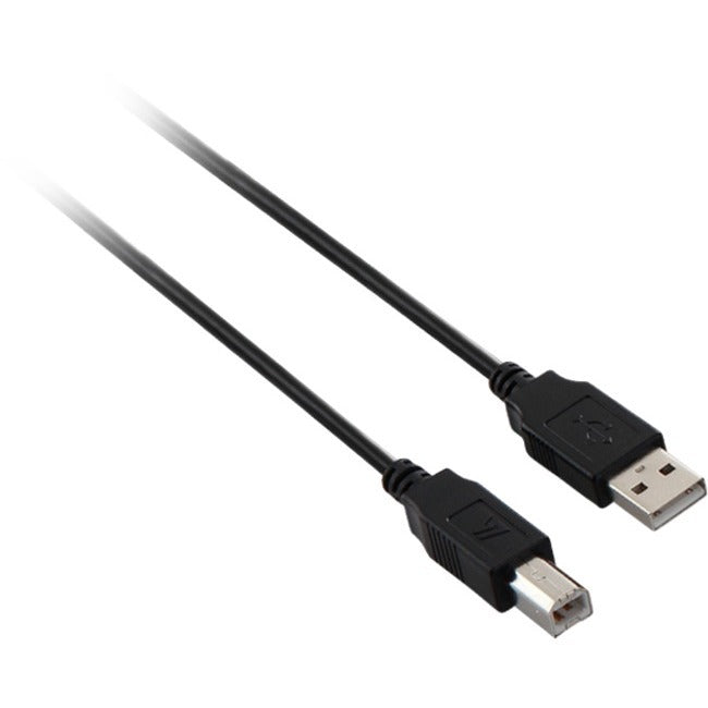 V7 Black USB Cable USB 2.0 A Male to USB 2.0 B Male 2m 6.6ft - V7E2USB2AB-1.8M