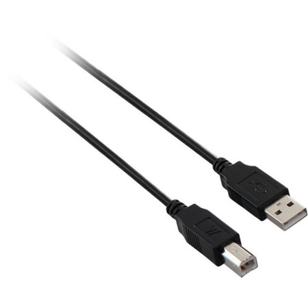 V7 Black USB Cable USB 2.0 A Male to USB 2.0 B Male 2m 6.6ft - V7E2USB2AB-1.8M