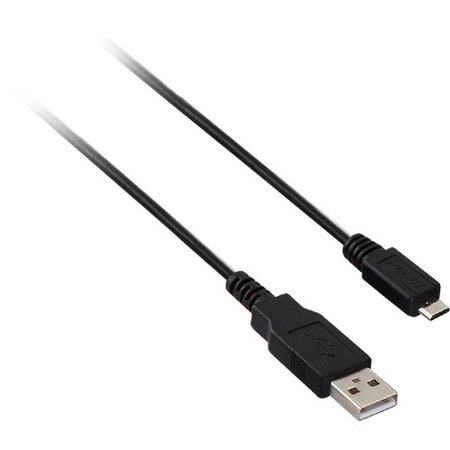 V7 Black USB Cable USB 2.0 A Male to Micro USB Male 1m 3.3ft - V7E2USB2AMCB-01M