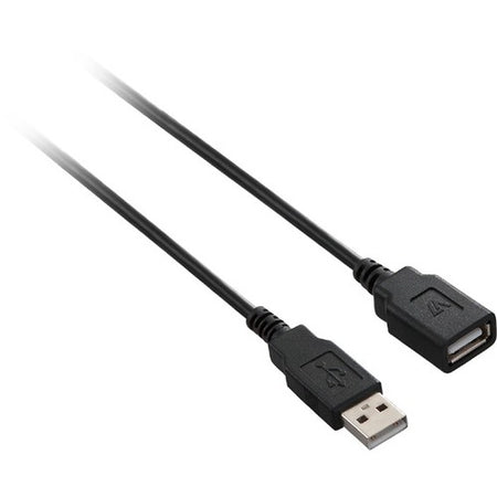 V7 Black USB Extension Cable USB 2.0 A Female to USB 2.0 A Male 1.8m 6ft - V7E2USB2EXT-1.8M