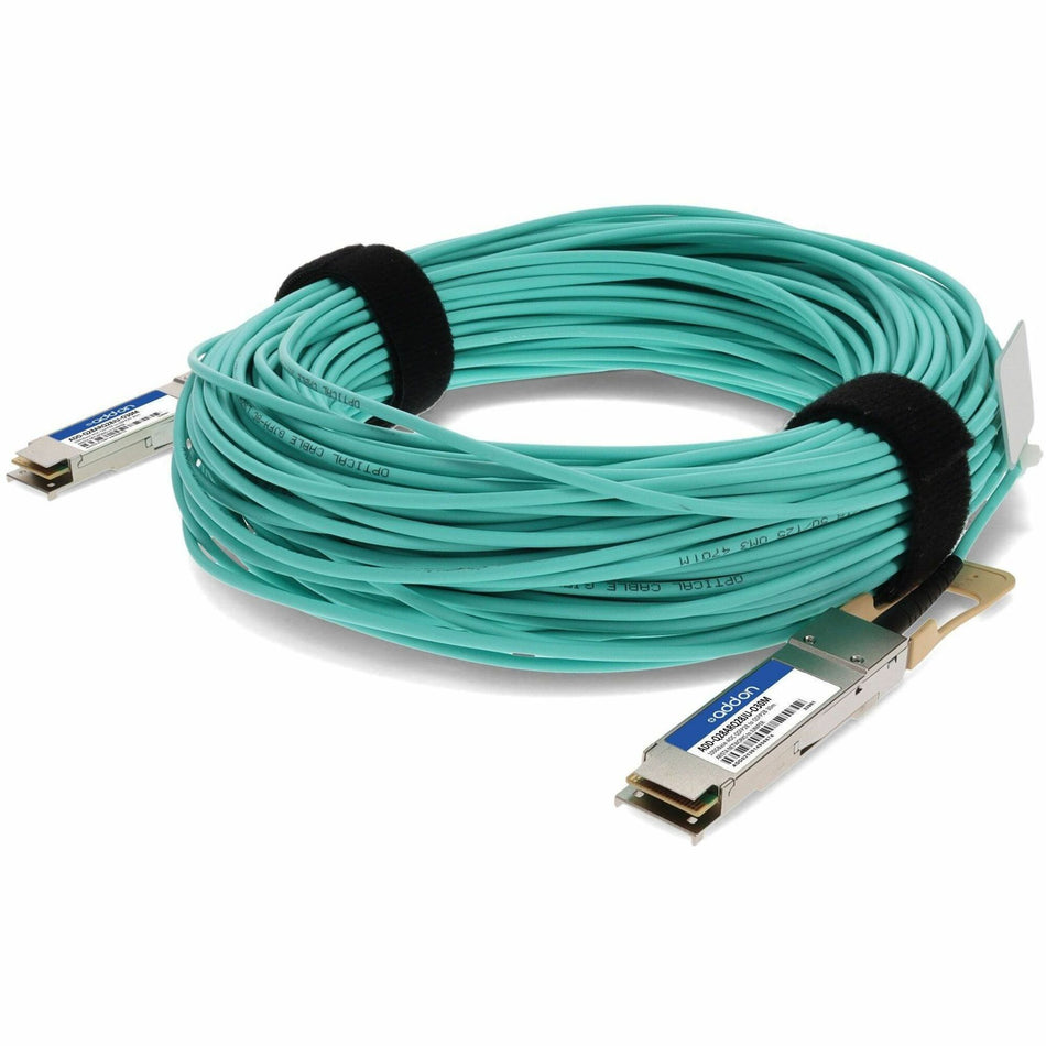 AddOn Arista Networks&reg; AOC-Q-Q-100G-30M to Juniper Networks&reg; JNP-100GC-30M Compatible TAA Compliant 100GBase-AOC QSFP28 to QSFP28 Active Optical Cable (850nm, MMF, 30m) - ADD-Q28ARQ28JU-O30M