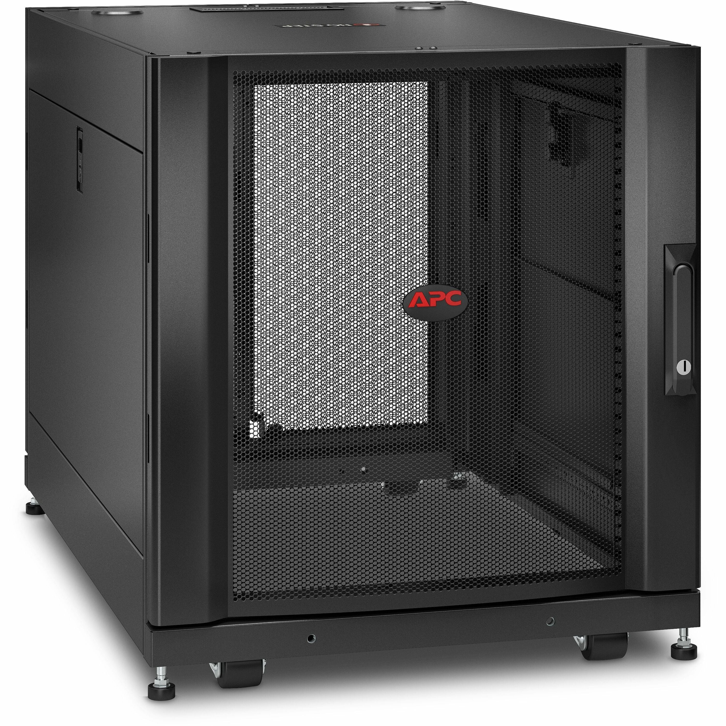 APC NetShelter SX, Server Rack Enclosure, 12U, Black, 658H x 600W x 900D mm [TAA] - AR3003