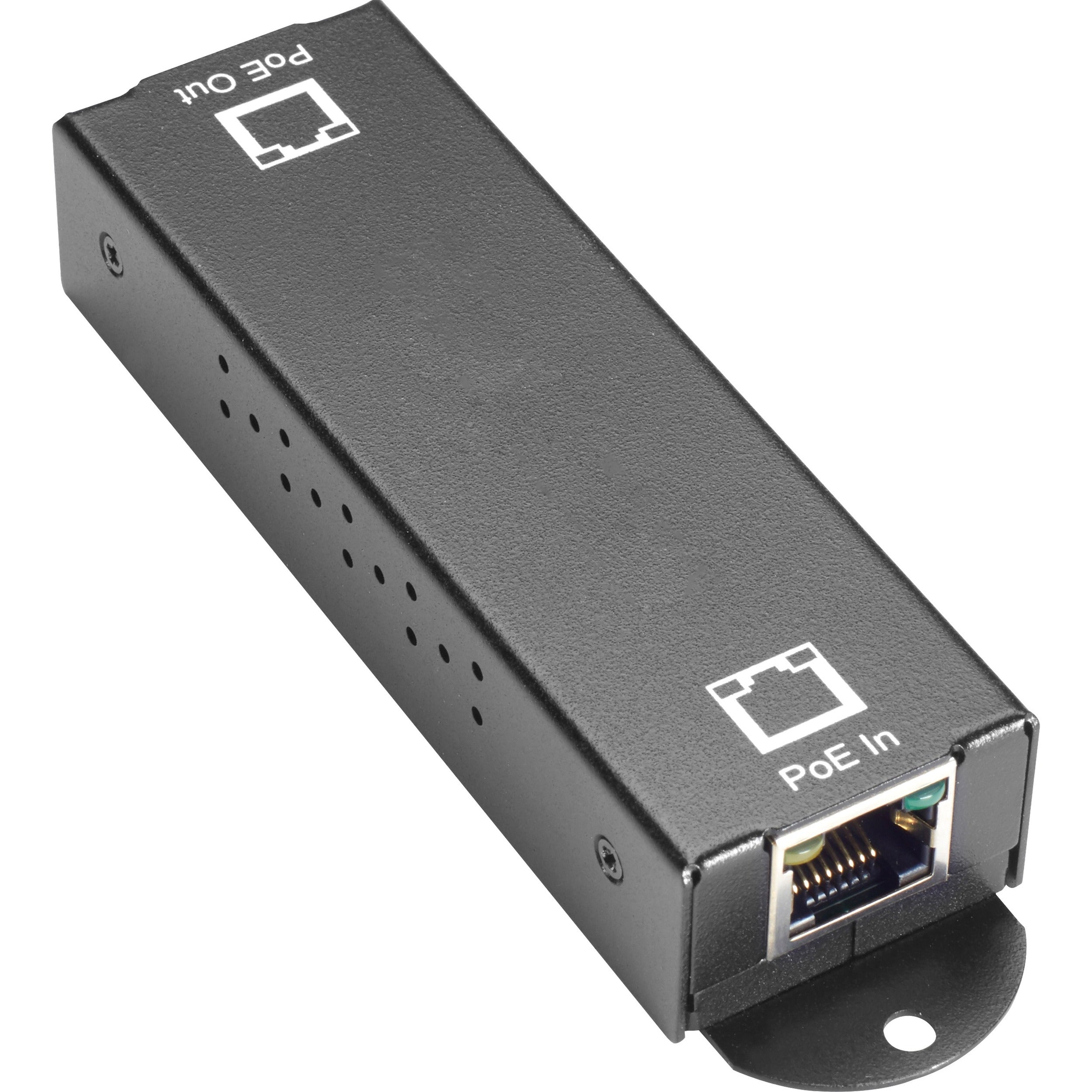 Black Box 10/100/1000BASE-T PoE+ Ethernet Repeater - 802.3at, 1-Port - LPR1111