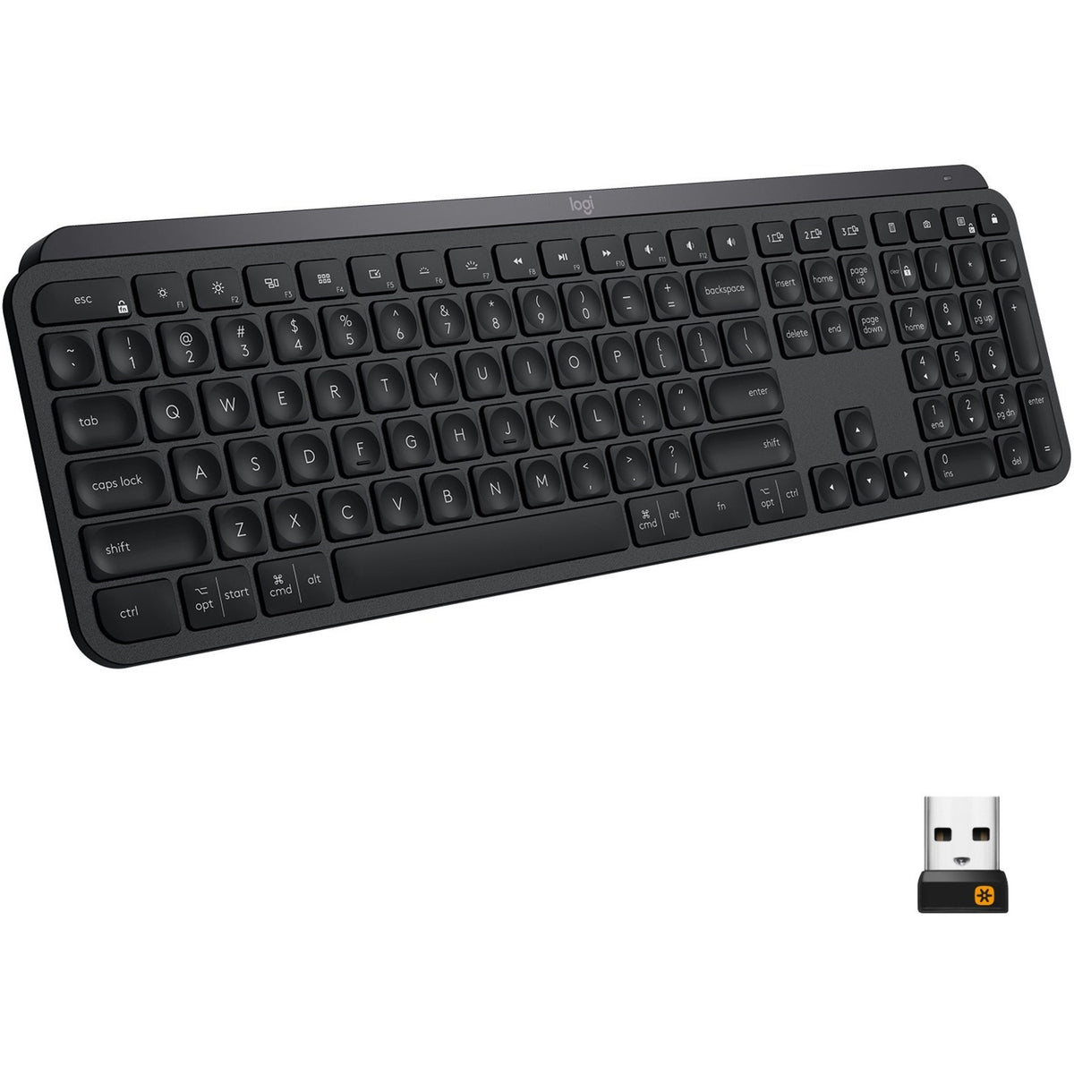 Logitech MX Keys Advanced Wireless Illuminated Keyboard, Tactile Responsive Typing, Backlighting, Bluetooth, USB-C, Apple macOS, Microsoft Windows, Linux, iOS, Android, Metal Build (Black) - 920-009295