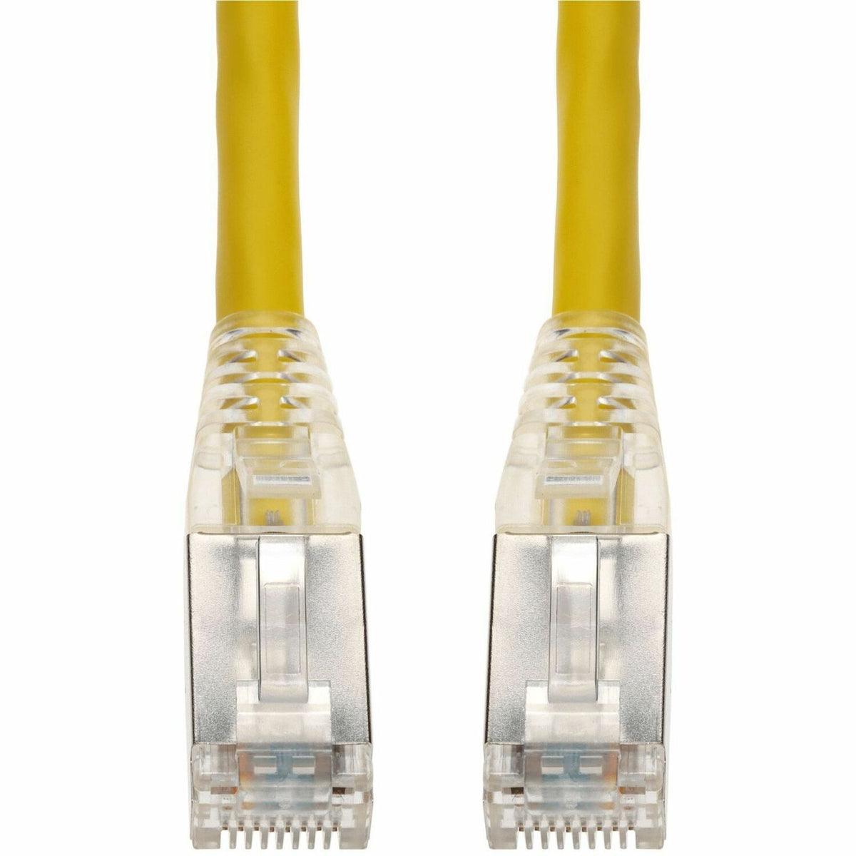 AddOn 2.5ft Yellow CAT 6A Shielded PVC Ethernet Cable Snagless Easy Clear Boot RJ-45 M/M - ADD-2.5FCAT6AS-YW