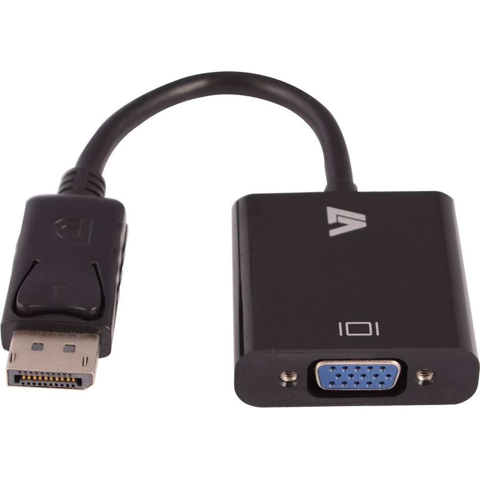 V7 Black Video Adapter DisplayPort Male to VGA Female - CBLDPVGA-1E