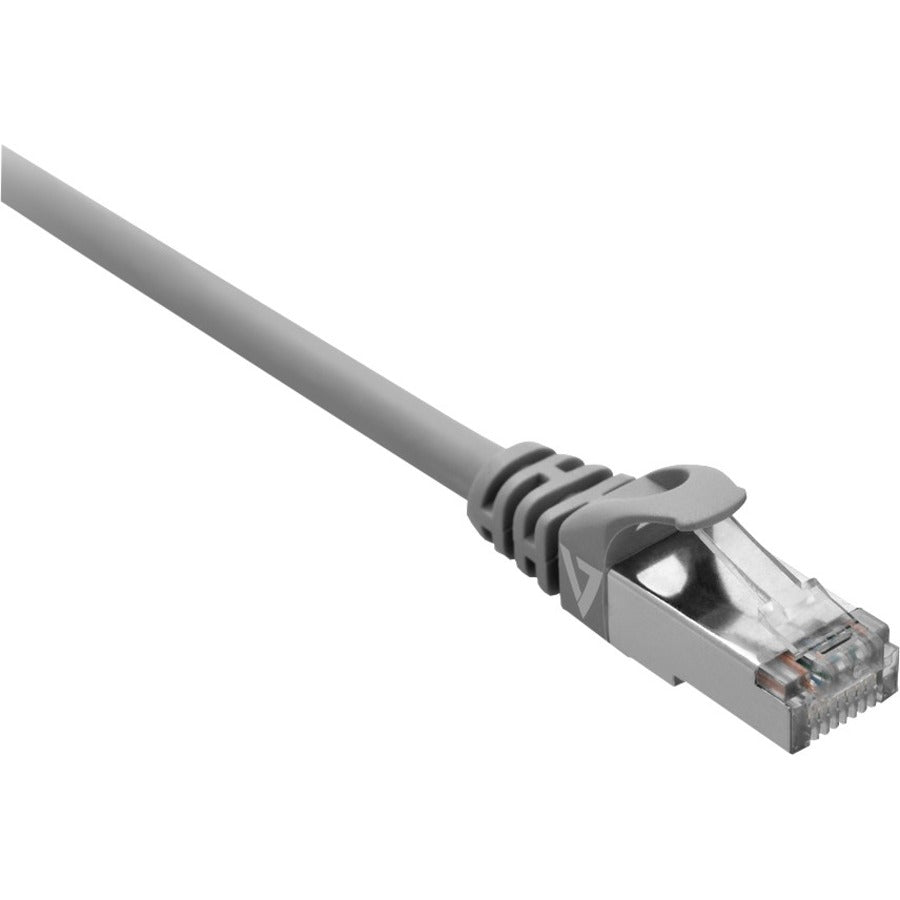 V7 Grey Cat7 Shielded & Foiled (SFTP) Cable RJ45 Male to RJ45 Male 1m 3.3ft - V7CAT7FSTP-1M-GRY-1E