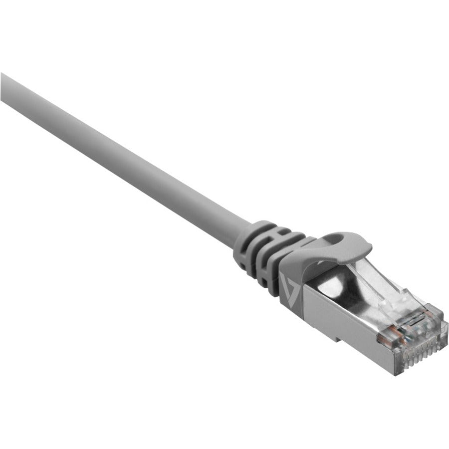 V7 Grey Cat7 Shielded & Foiled (SFTP) Cable RJ45 Male to RJ45 Male 2m 6.6ft - V7CAT7FSTP-2M-GRY-1E