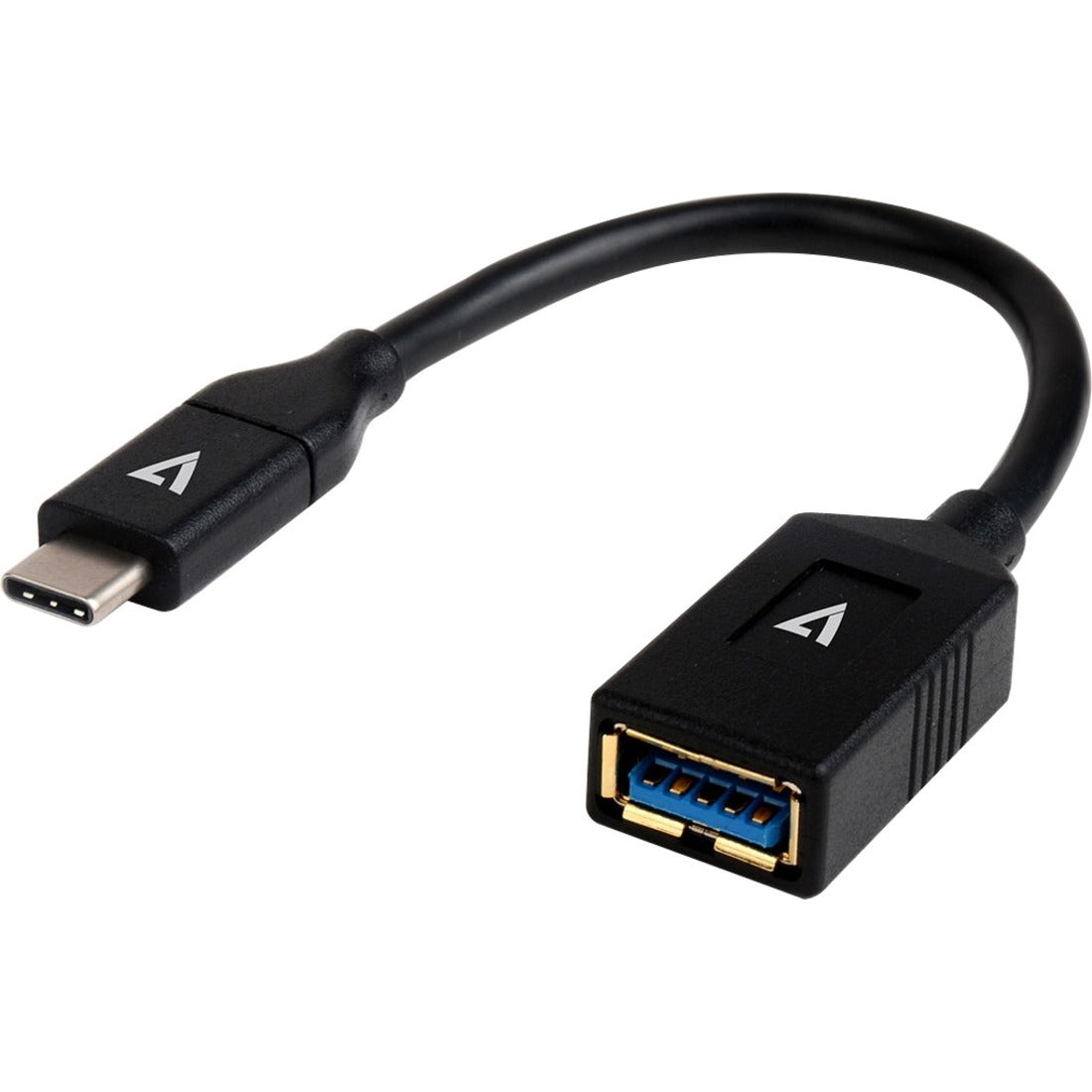 V7 Black USB Cable USB 3.0 A Female to USB-C Male 0.3m 1ft - V7U3C-BLK-1E