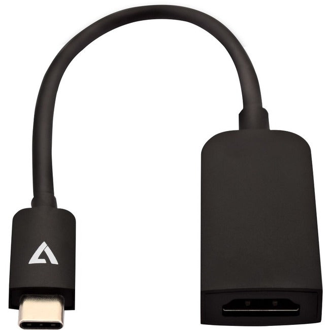 V7 Black USB Video Adapter USB-C Male to HDMI Female Slim - V7UCHDMISL-1E