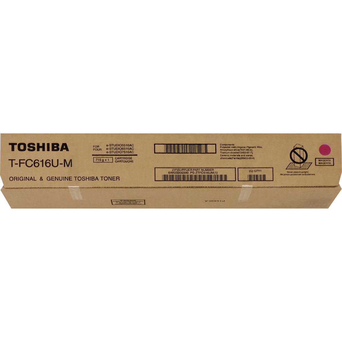 Toshiba Original Laser Toner Cartridge - Magenta - 1 Each - TFC616UM