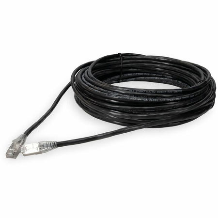 AddOn 30ft RJ-45 (Male) to RJ-45 (Male) Shielded Straight Black Cat6A STP PVC Copper Patch Cable - ADD-30FCAT6AS-BK