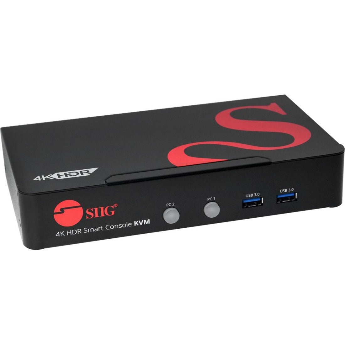 SIIG 2-Port HDMI 4K60Hz HDR Smart Console KVM Switch with USB 3.0 Multi-Media - CE-H25511-S1