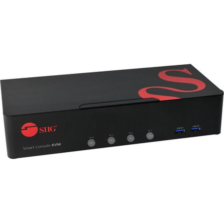 SIIG 4-Port DVI Dual-Link Smart Console Switch with USB 3.0 Multi-Media - CE-DV0211-S1