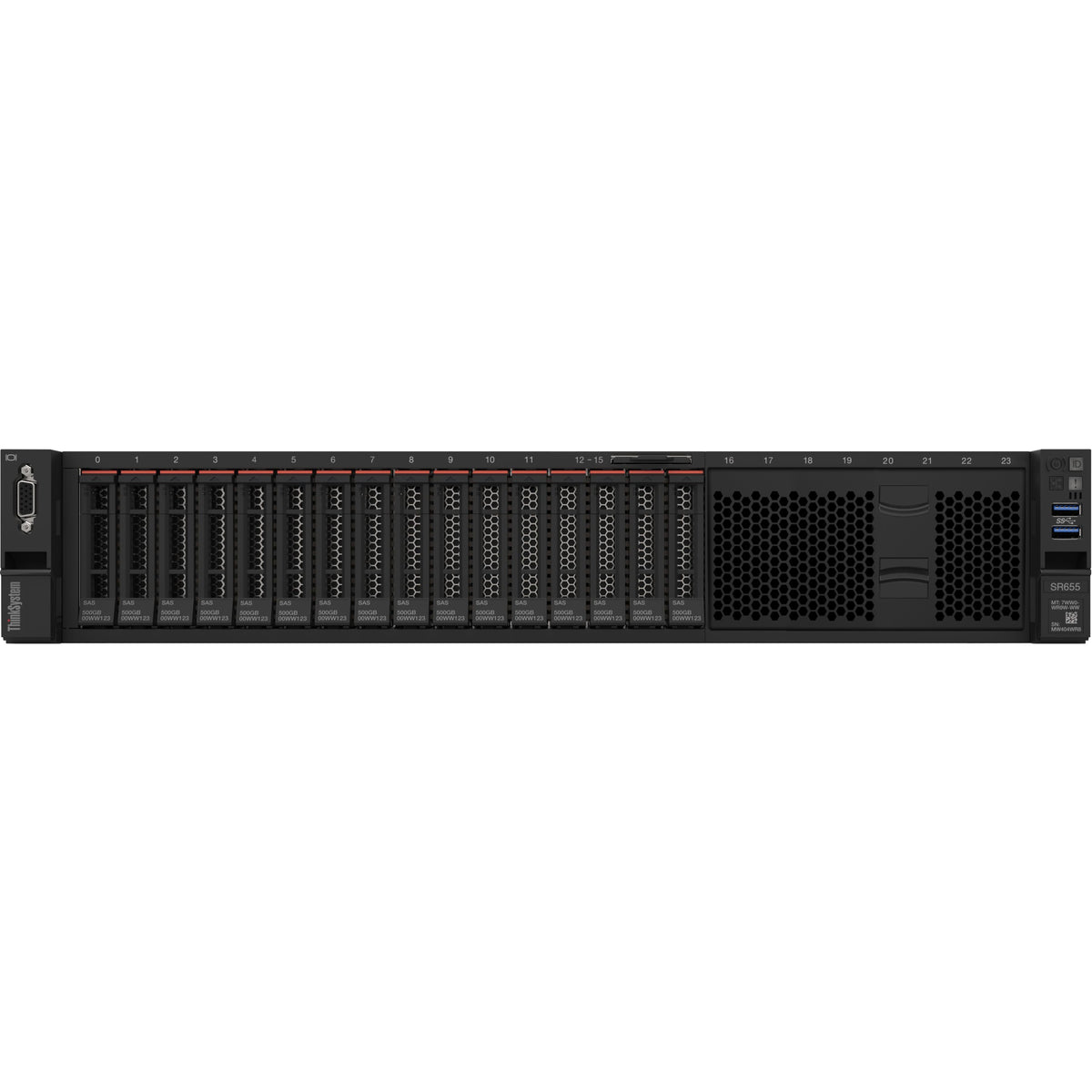 Lenovo ThinkSystem SR655 7Z01A03CNA 2U Rack Server - 1 x AMD EPYC 7302P 3 GHz - 16 GB RAM - Serial ATA/600 Controller - 7Z01A03CNA