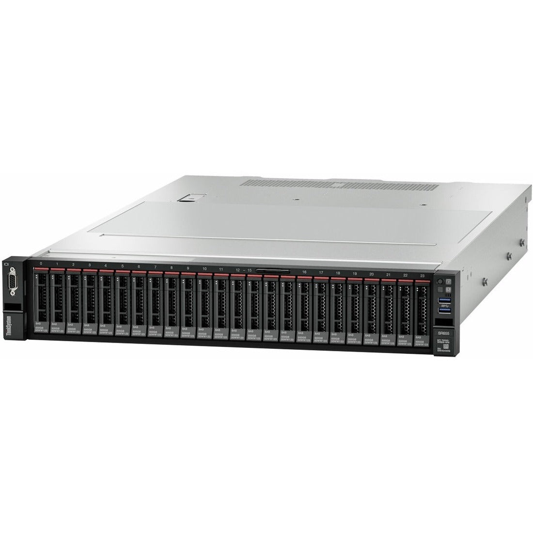 Lenovo ThinkSystem SR655 7Z01A03LNA 2U Rack Server - 1 x AMD EPYC 7702P 2 GHz - 32 GB RAM - Serial ATA Controller - 7Z01A03LNA