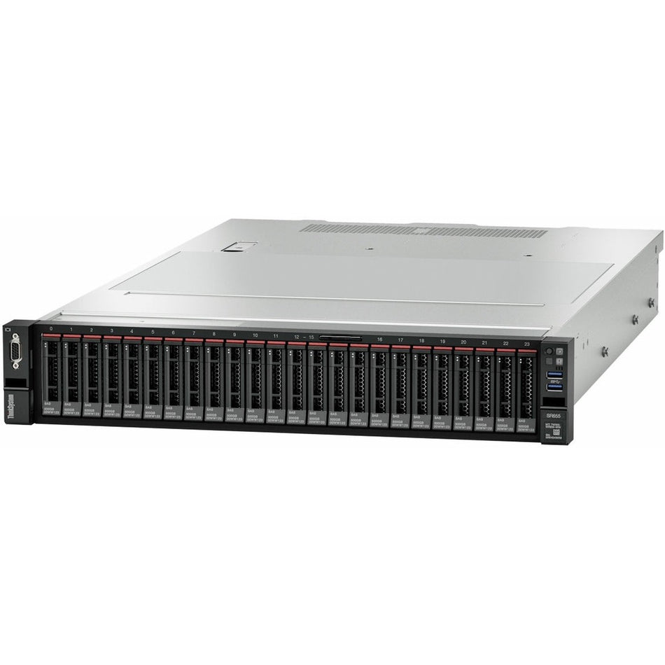 Lenovo ThinkSystem SR655 7Z01A03JNA 2U Rack Server - 1 x AMD EPYC 7502P 2.50 GHz - 32 GB RAM - Serial ATA Controller - 7Z01A03JNA