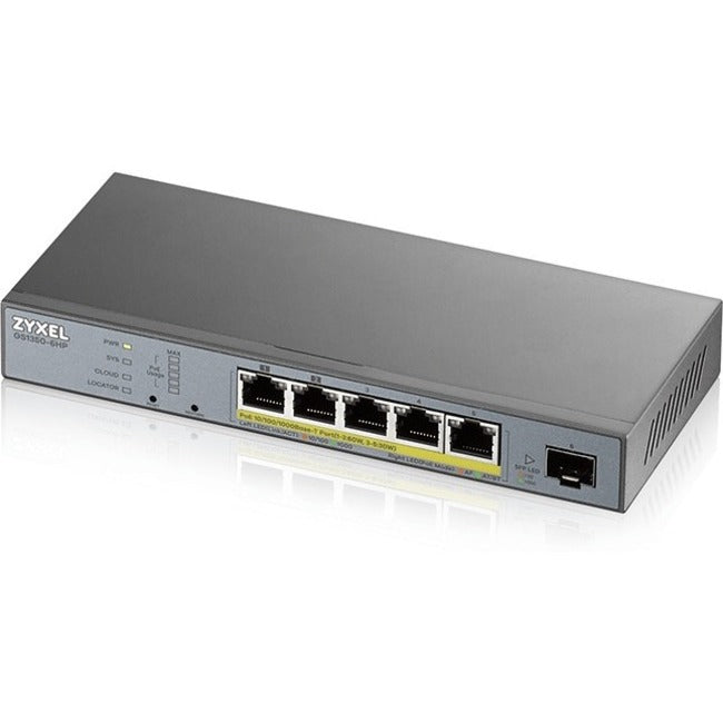 ZYXEL 5-port GbE Smart Managed PoE Switch with GbE Uplink - GS1350-6HP