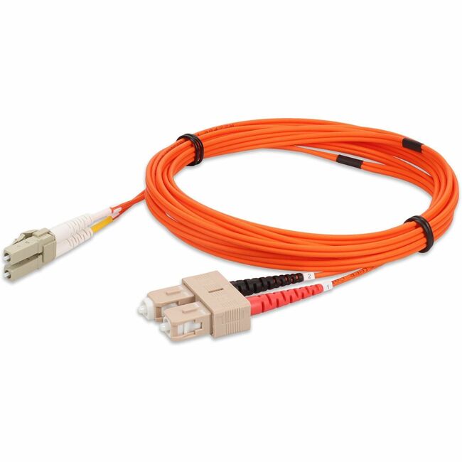 AddOn 3m SC (Male) to LC (Male) Orange OM1 Duplex LSZH Fiber Patch Cable - ADD-SC-LC-3M6MMFLZ