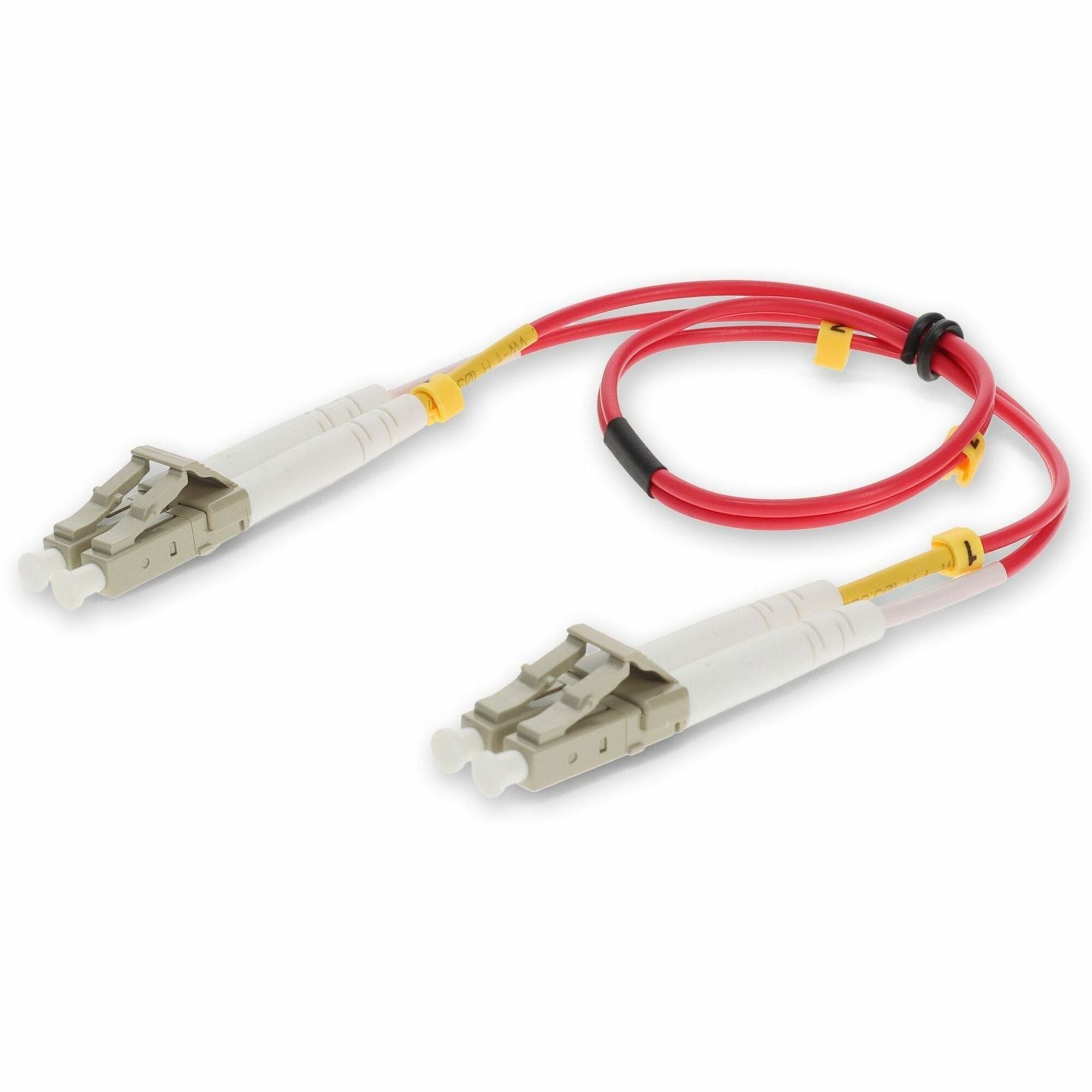 AddOn 5m LC (Male) to LC (Male) Red OM4 Duplex Plenum-Rated Fiber Patch Cable - ADD-LC-LC-5M5OM4P-RD