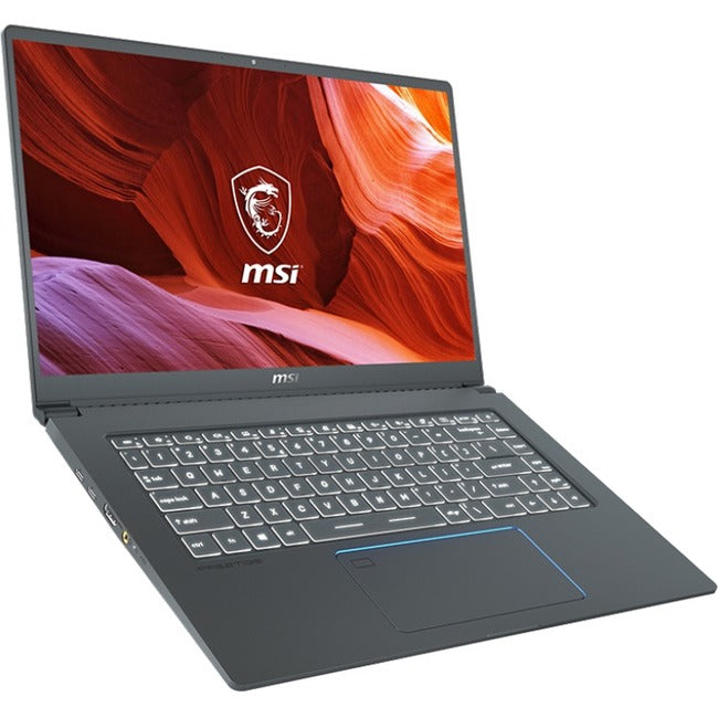 MSI Prestige 15 A10SC-010 15.6" Notebook - 3840 x 2160 - Intel Core i7 10th Gen i7-10710U Hexa-core (6 Core) 1.10 GHz - 32 GB Total RAM - 1 TB SSD - Gray with Blue Diamond Cut - PRESTIGE15010