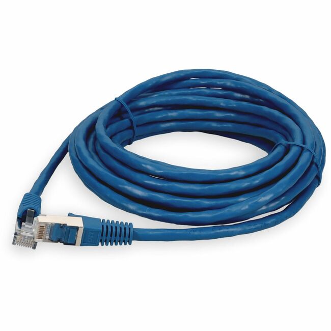 AddOn 20ft RJ-45 (Male) to RJ-45 (Male) Blue Microboot, Snagless Cat7 S/FTP PVC Copper Patch Cable - ADD-20FCAT7F-BE