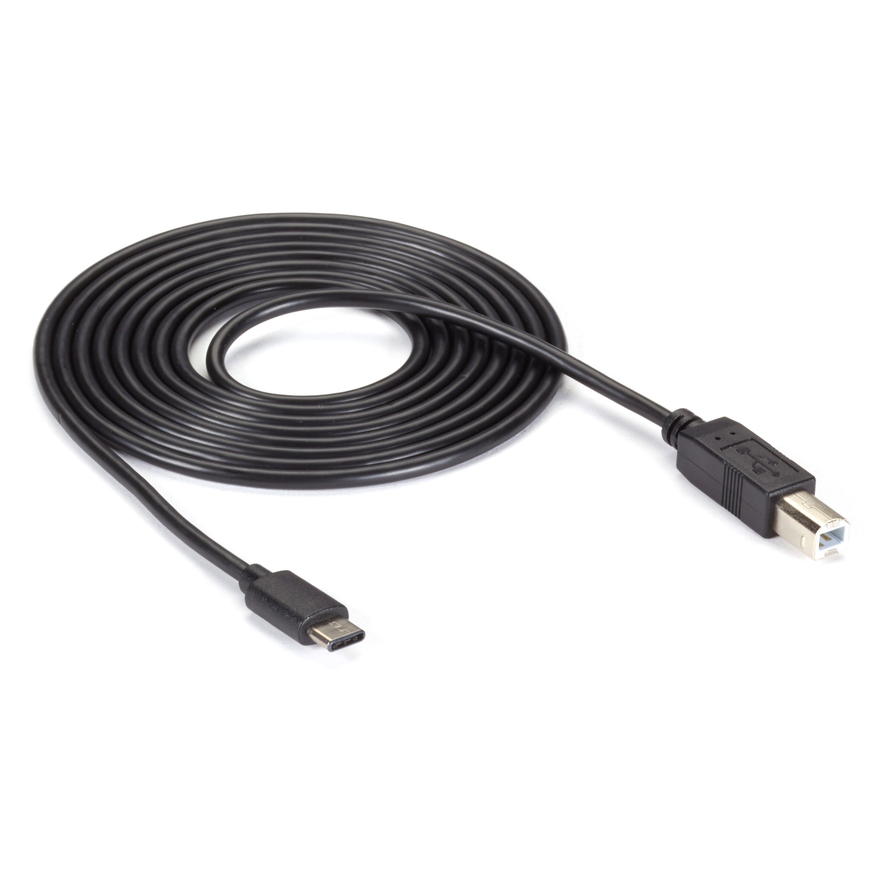 Black Box USB 3.1 Cable - Type C Male to USB 2.0 Type B Male, 2-m (6.5-ft.) - USBC2TYPEB-2M
