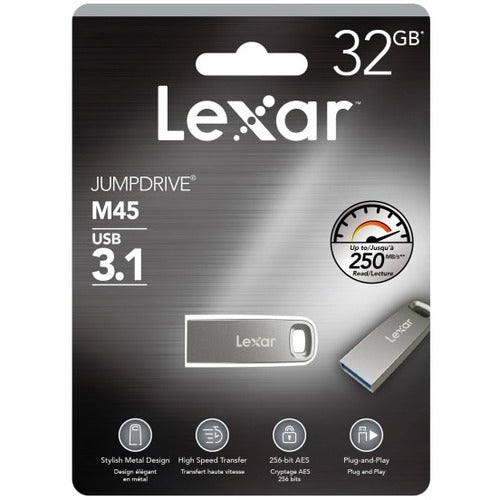 Lexar 32GB JumpDrive M45 USB 3.1 Flash Drive - LJDM45-32GABSLNA