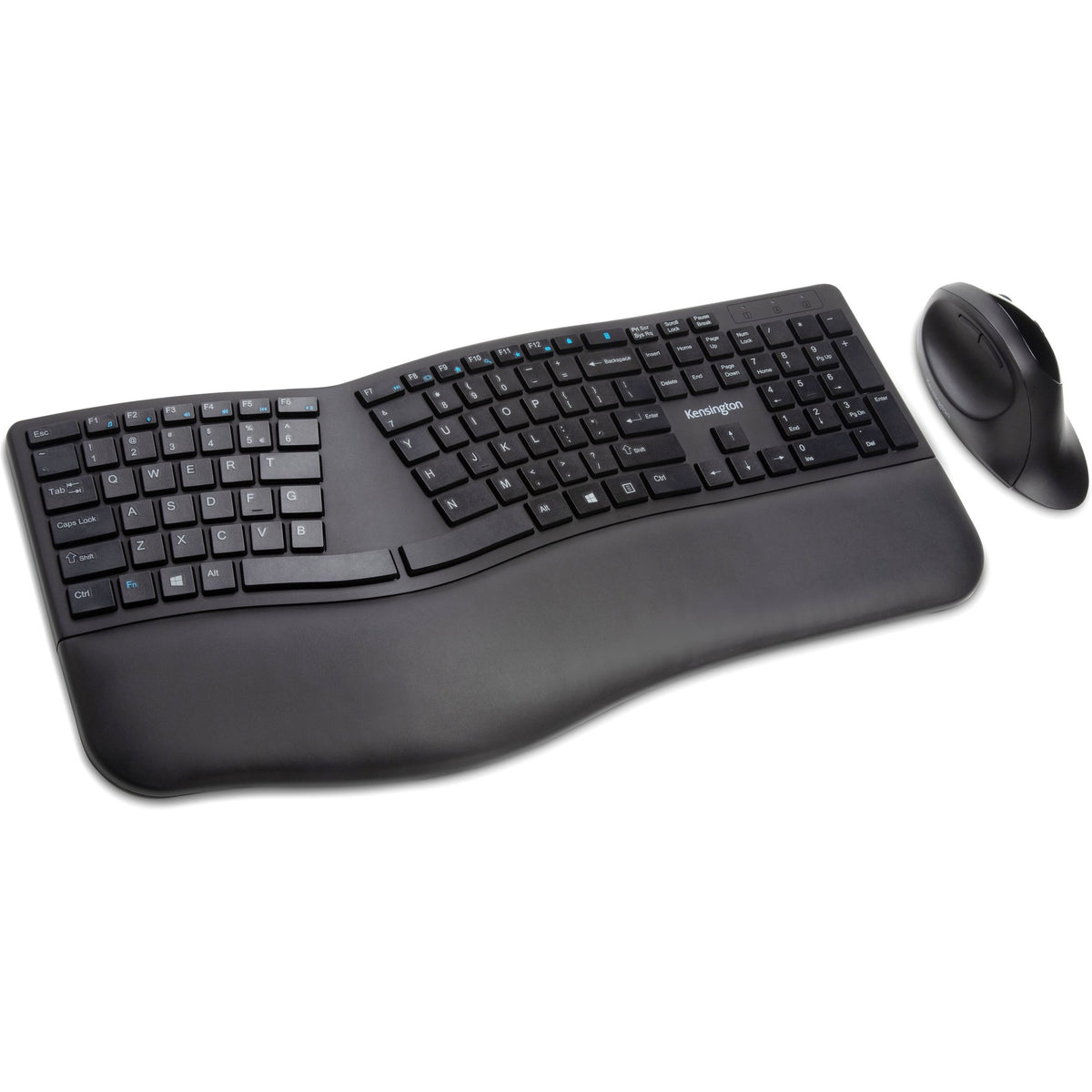 Kensington Pro Fit Ergo Wireless Keyboard and Mouse-Black - K75406US
