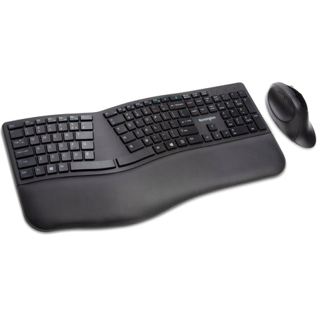 Kensington Pro Fit Ergo Wireless Keyboard and Mouse-Black - K75406US