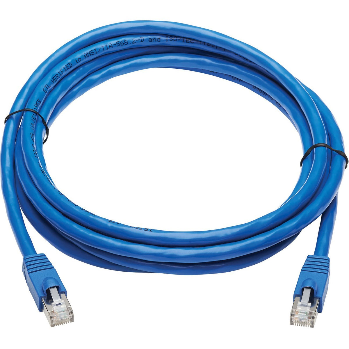 Tripp Lite by Eaton Cat6a 10G Snagless F/UTP Ethernet Cable (RJ45 M/M) PoE CMR-LP Blue 10 ft. (3.05 m) - N261P-010-BL