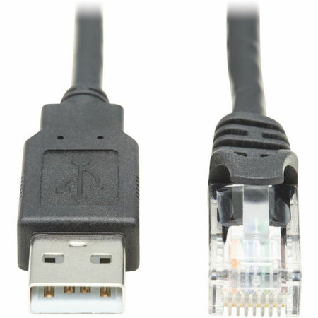 Tripp Lite by Eaton USB-A to RJ45 Rollover Console Cable (M/M) - Cisco Compatible 250 Kbps 10 ft. (3.05 m) Black - U009-010-RJ45-X