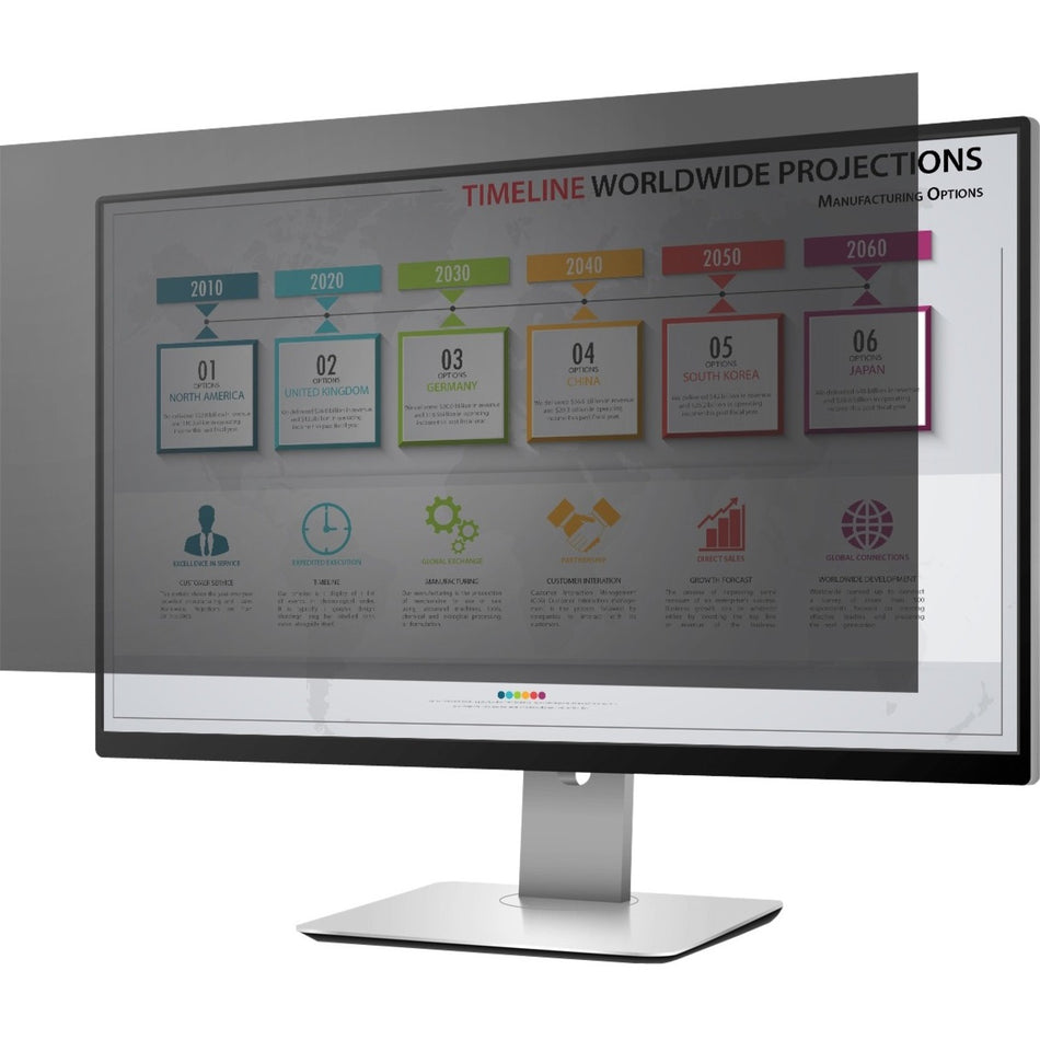 Rocstor PrivacyView&trade; Premium Privacy Filter for 32 Widescreen Monitor - For 32" Monitor/Display - 16:9 Aspect Ratio - Glossy / Matte - Unframed - Anti-glare - TAA Compliant - Black - For 32" Widescreen LCD Monitor - 16:9 - Scratch Resistant - PV0020-B1