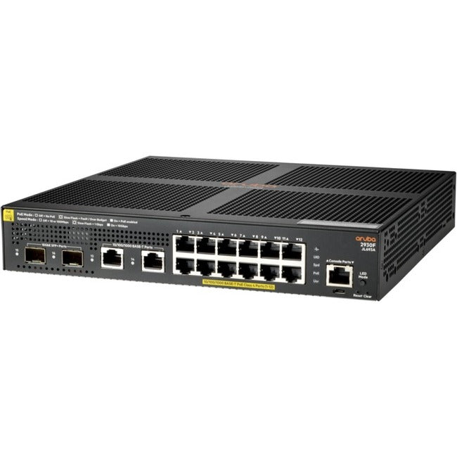 Aruba 2930F 12G PoE+ 2G/2SFP+ Switch - JL693A#ABA