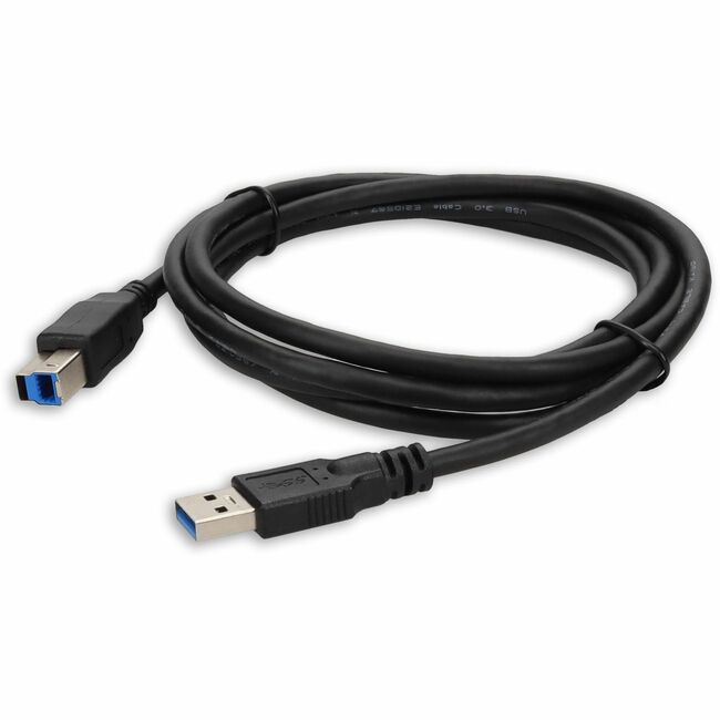 AddOn 1ft USB 3.0 (A) Male to USB 3.0 (B) Male Black Cable - USB3EXTAB1