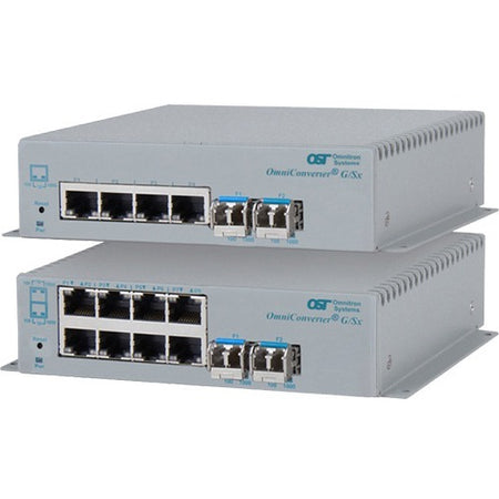 Omnitron Systems OmniConverter Unmanaged Gigabit, SM SC SF, RJ-45, Ethernet Fiber Switch - 2871-1-14-1Z