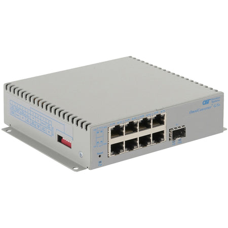 Omnitron Systems OmniConverter Unmanaged Gigabit, SFP, RJ-45, Ethernet Fiber Switch - 2879-0-18-1Z