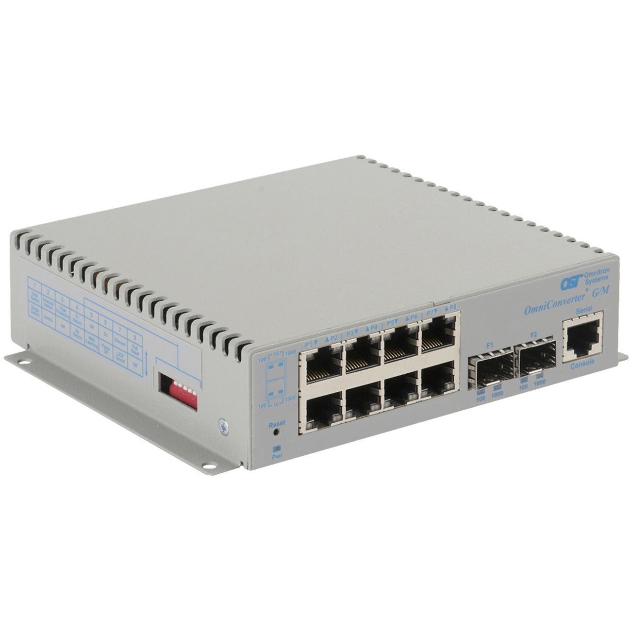 Omnitron Systems OmniConverter Managed Gigabit, MM ST, RJ-45, Ethernet Fiber Switch - 2839-0-28-1Z