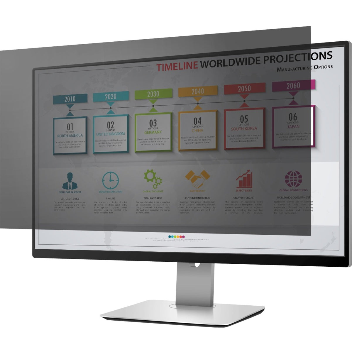 Rocstor PrivacyView&trade; Premium Privacy Filter for 19 Widescreen Monitor - For 19" Monitor/Display - 16:10 Aspect Ratio - Glossy / Matte - Unframed - Anti-glare -TAA Compliant - Black - For 19" Widescreen LCD Monitor - 16:10 - Scratch Resistant - PV0024-B1