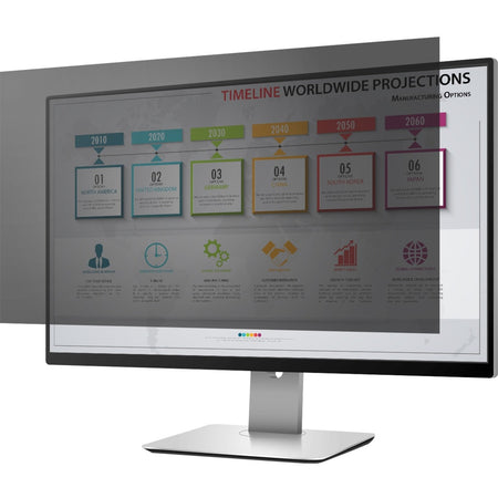 Rocstor PrivacyView&trade; Premium Privacy Filter for 19 Widescreen Monitor - For 19" Monitor/Display - 16:10 Aspect Ratio - Glossy / Matte - Unframed - Anti-glare -TAA Compliant - Black - For 19" Widescreen LCD Monitor - 16:10 - Scratch Resistant - PV0024-B1