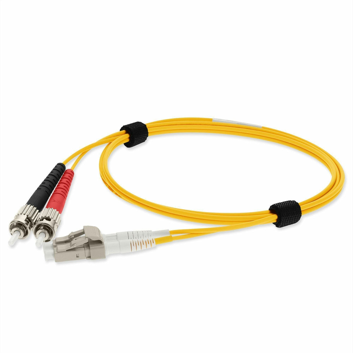 AddOn 1m ST to LC Yellow OM1 Duplex OFNP (Plenum-Rated) MMF Fiber Patch Cable - ADD-ST-LC-1M6MMFP-YW