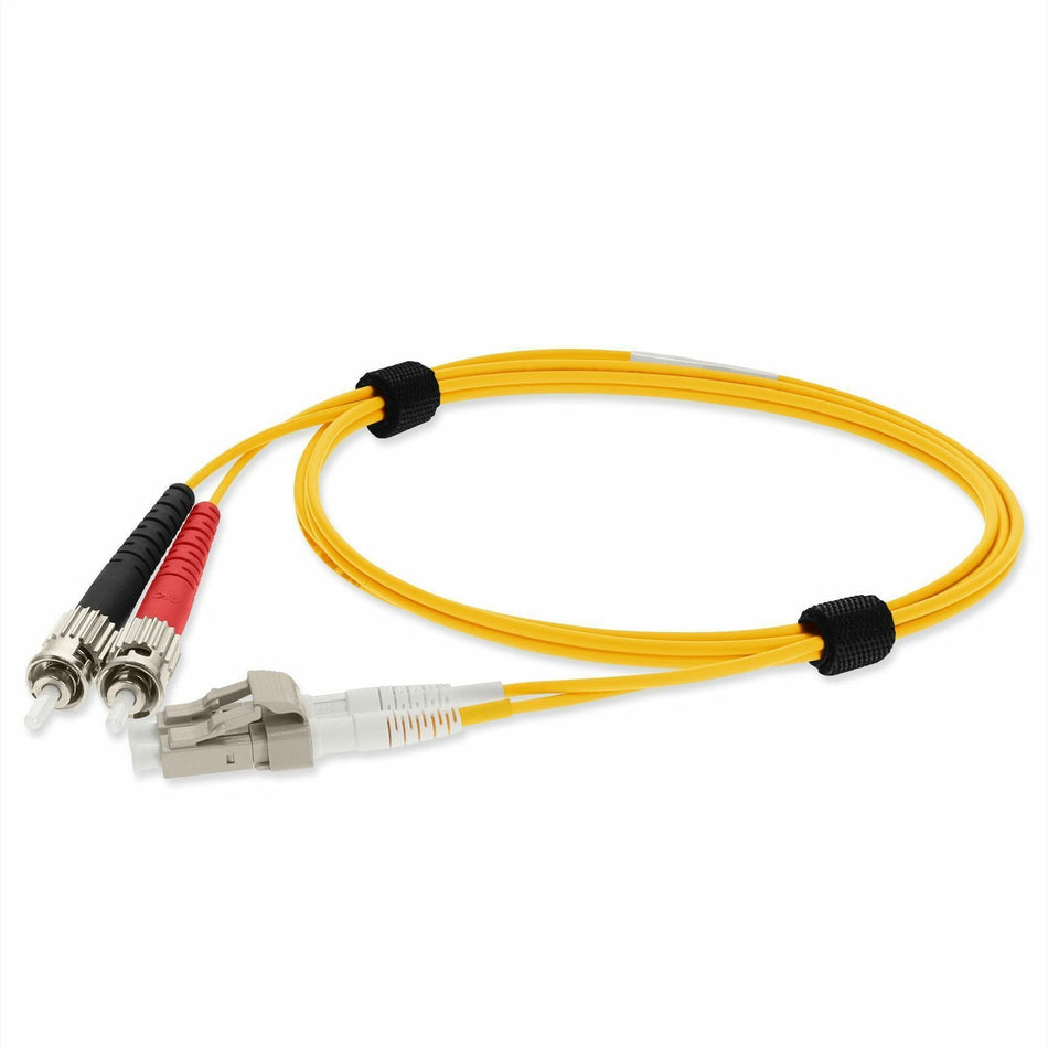 AddOn 1m ST to LC Yellow OM1 Duplex OFNP (Plenum-Rated) MMF Fiber Patch Cable - ADD-ST-LC-1M6MMFP-YW