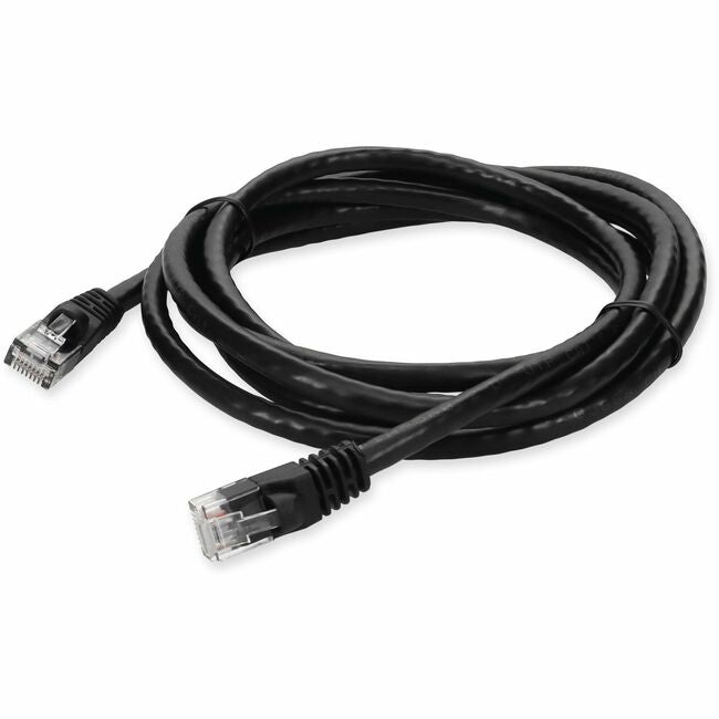 AddOn 7ft RJ-45 (Male) to RJ-45 (Male) Straight Black Cat6 UTP Copper PVC TAA Compliant Patch Cable - ADD-7FCAT6-BK-TAA