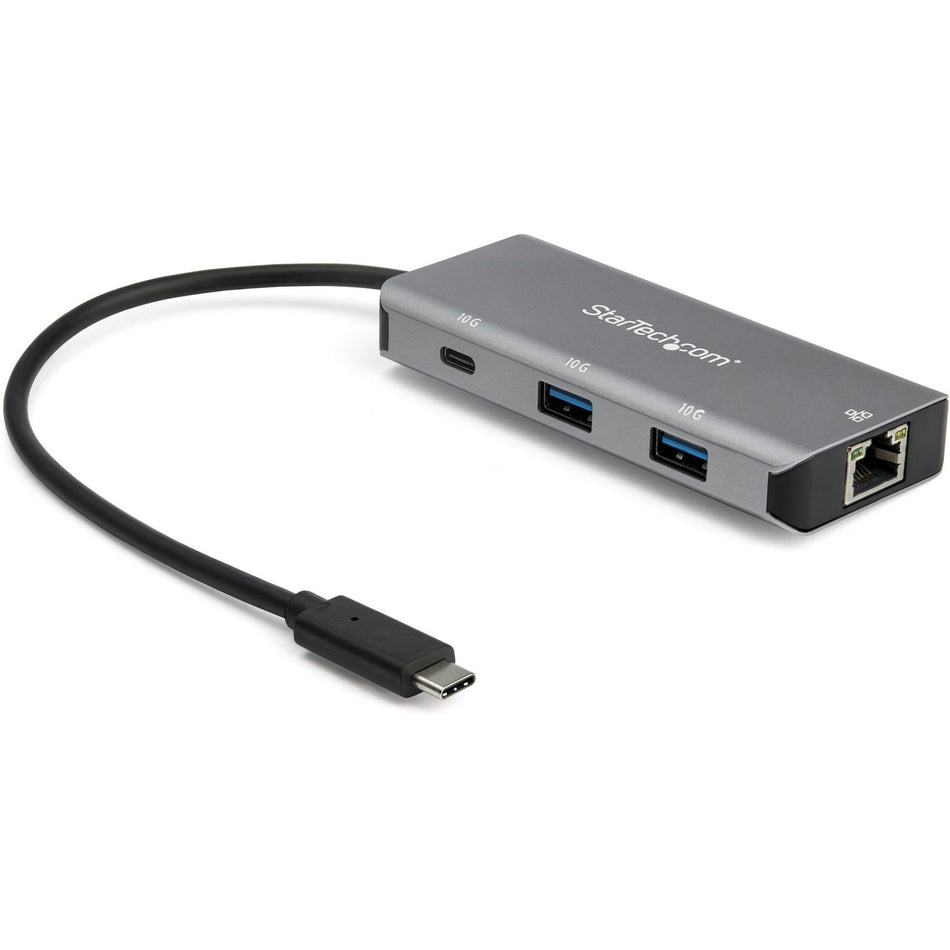 StarTech.com 3 Port USB C Hub with Gigabit Ethernet - 2x USB-A/1x USB-C - SuperSpeed 10Gbps USB 3.2 Gen 2 Type C Hub - USB Bus Powered - HB31C2A1CGB