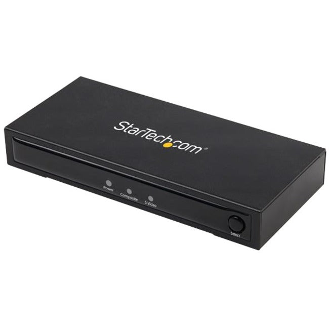 StarTech.com S-Video or Composite to HDMI Converter with Audio - 720p - NTSC & PAL - Analog to HDMI Upscaler - Mac & Windows (VID2HDCON2) - VID2HDCON2